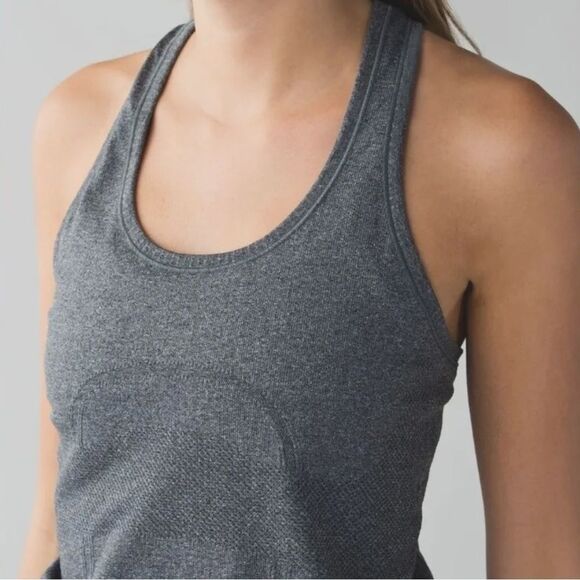 NWOT RARE Lululemon Swiftly Tech Racerback Tank 4 in Heathered Slate Gray - Picture 6 of 17